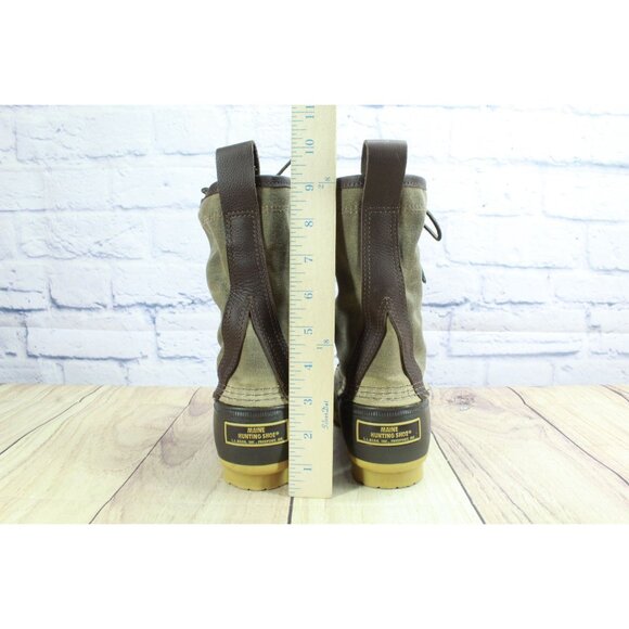 LL Bean 10" Signature Waxed Canvas Maine Hunting Shoe Steel Shank 7 M - Picture 6 of 10